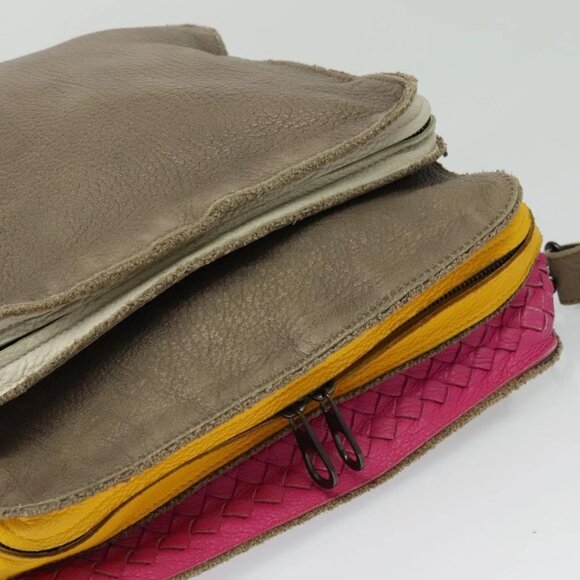 BOTTEGA VENETA INTRECCIATO Shoulder Bag Leather Multicolor Auth - Picture 7 of 16